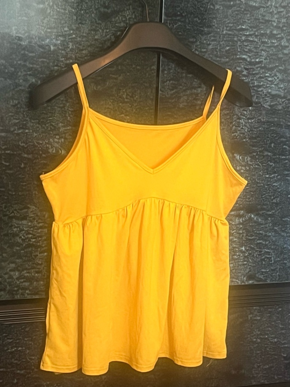 Yellow V-Neck Babydoll Camisole